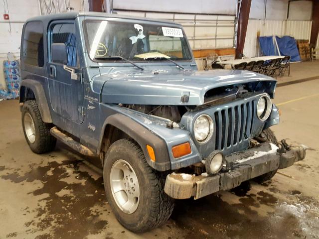 1J4FY19S5XP477662 - 1999 JEEP WRANGLER / BLUE photo 1