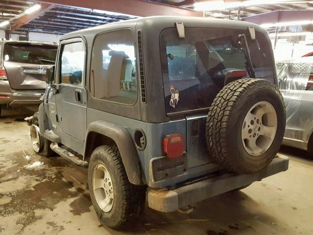 1J4FY19S5XP477662 - 1999 JEEP WRANGLER / BLUE photo 3