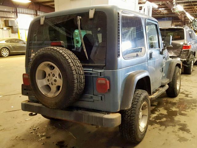 1J4FY19S5XP477662 - 1999 JEEP WRANGLER / BLUE photo 4