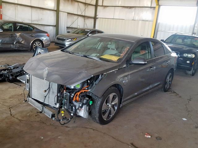 KMHE54L22HA068412 - 2017 HYUNDAI SONATA PLU GRAY photo 2