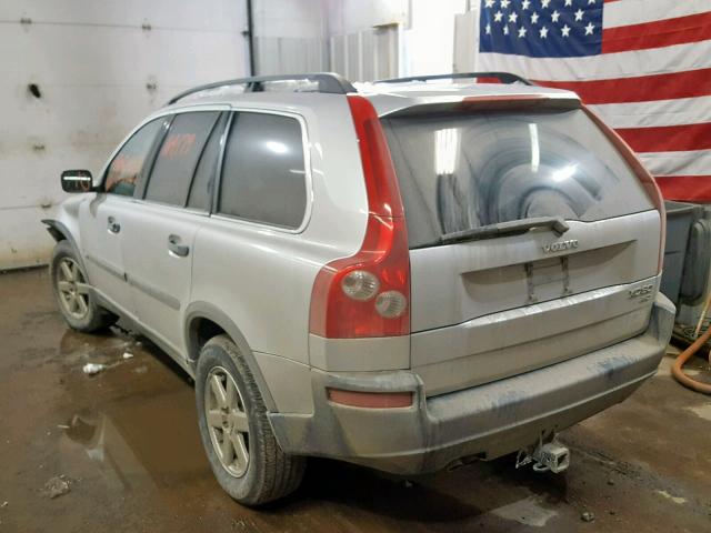 YV1CM59H341065068 - 2004 VOLVO XC90 SILVER photo 3