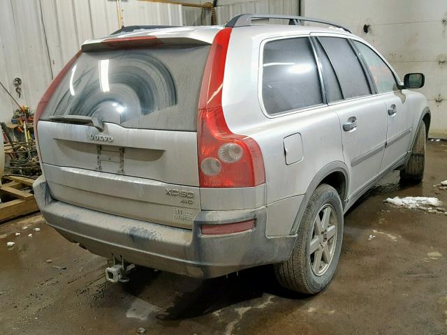 YV1CM59H341065068 - 2004 VOLVO XC90 SILVER photo 4