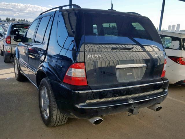 4JGAB74E52A294775 - 2002 MERCEDES-BENZ ML 55 BLACK photo 3