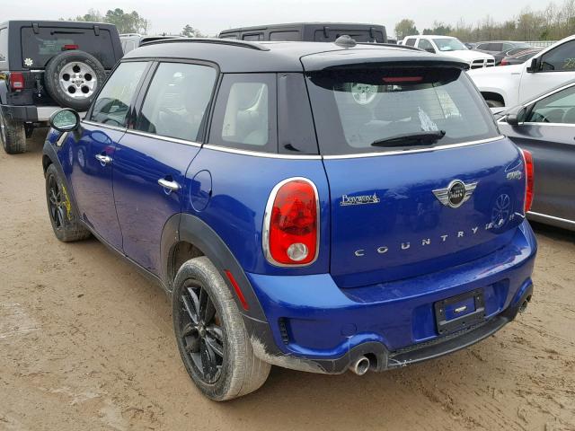 WMWZC3C50FWT02690 - 2015 MINI COOPER S C BLUE photo 3