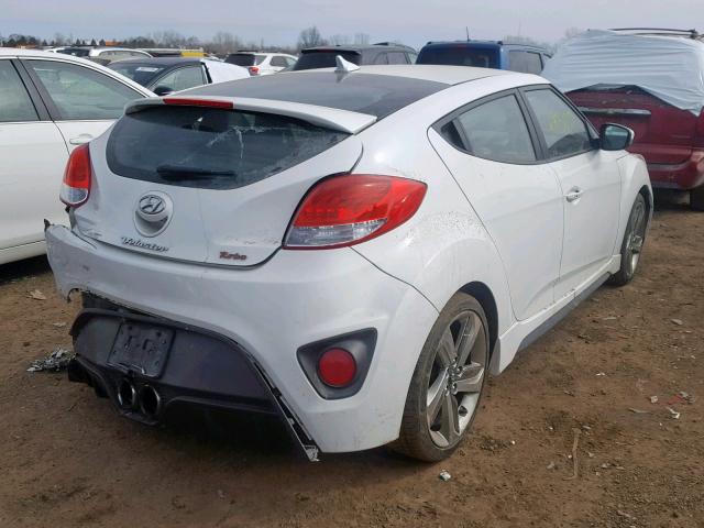 KMHTC6AE0DU117282 - 2013 HYUNDAI VELOSTER T WHITE photo 4