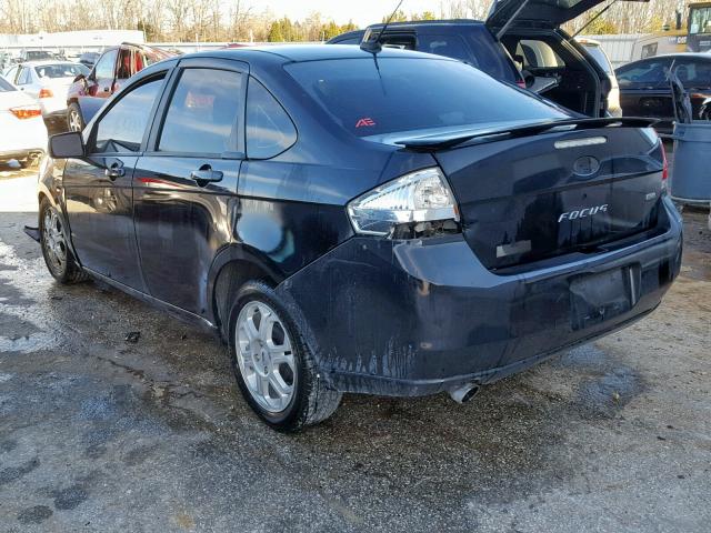 1FAHP36N19W161993 - 2009 FORD FOCUS SES BLACK photo 3