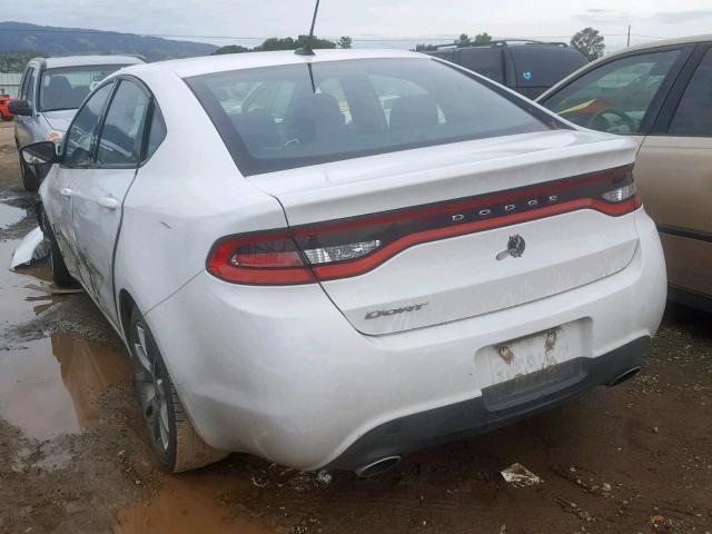 1C3CDFBB5FD266784 - 2015 DODGE DART SXT WHITE photo 3