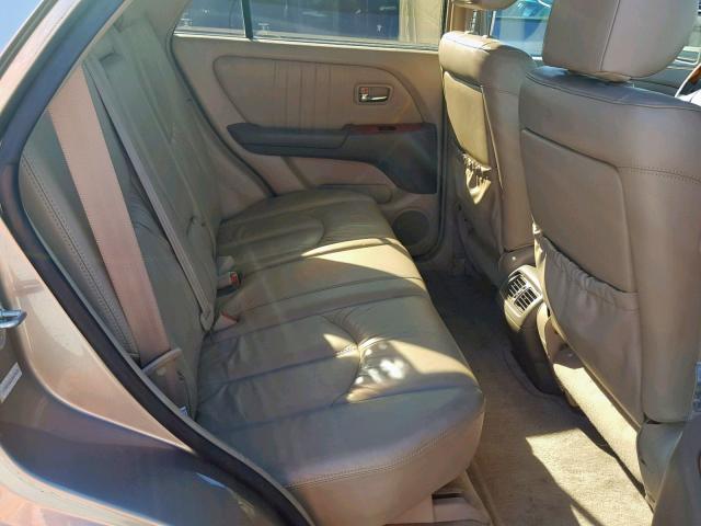 JTJGF10U210103425 - 2001 LEXUS RX 300 GOLD photo 6