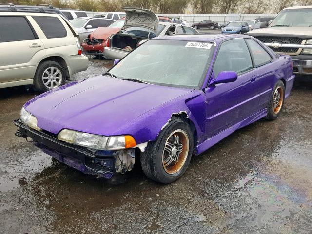 JH4DA9354NS008901 - 1992 ACURA INTEGRA LS PURPLE photo 2