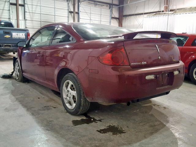 1G2AL15F877304441 - 2007 PONTIAC G5 MAROON photo 3