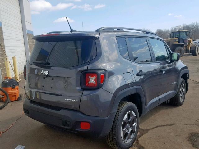 ZACCJBAB6HPG07984 - 2017 JEEP RENEGADE S ნაცრისფერი ფოტო 4