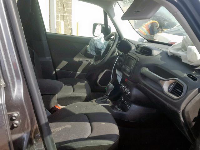 ZACCJBAB6HPG07984 - 2017 JEEP RENEGADE S ნაცრისფერი ფოტო 5