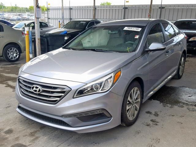 5NPE34AF1GH274084 - 2016 HYUNDAI SONATA SPO SILVER photo 2