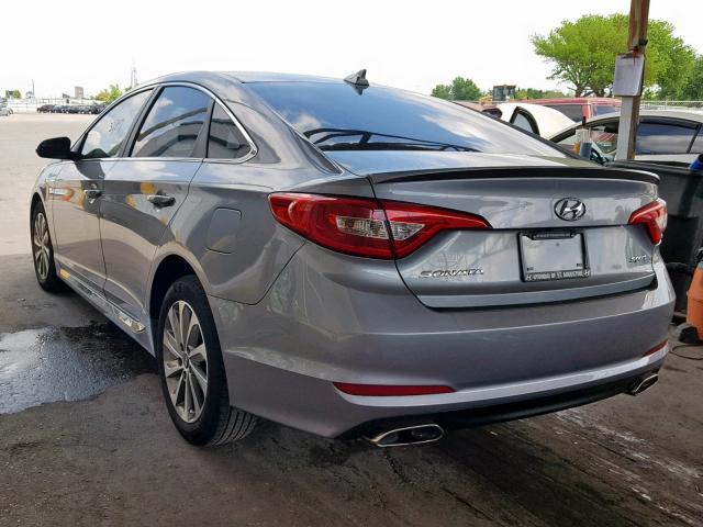 5NPE34AF1GH274084 - 2016 HYUNDAI SONATA SPO SILVER photo 3