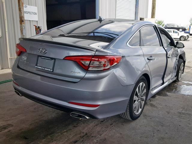 5NPE34AF1GH274084 - 2016 HYUNDAI SONATA SPO SILVER photo 4