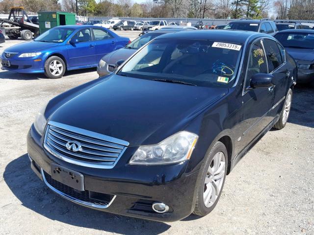 JNKBY01F68M551184 - 2008 INFINITI M45 BLACK photo 2