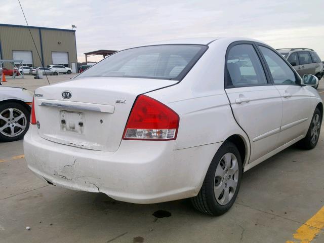 KNAFE221895656585 - 2009 KIA SPECTRA EX WHITE photo 4