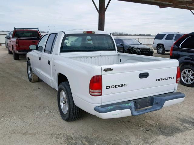 1D7HL38XX3S114647 - 2003 DODGE DAKOTA QUA WHITE photo 3