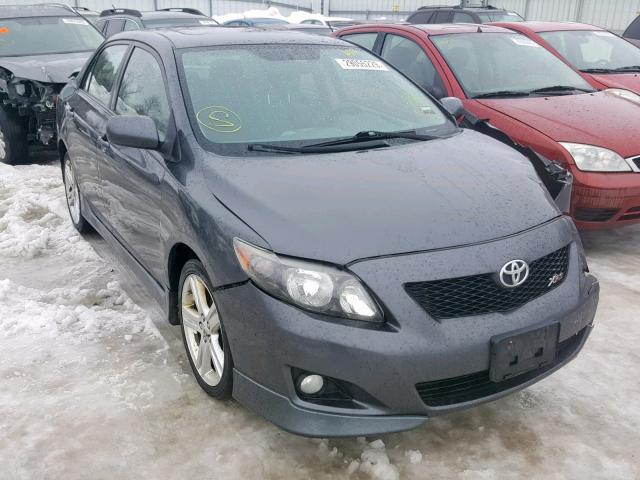 1NXBE40E99Z016521 - 2009 TOYOTA COROLLA XR GRAY photo 1