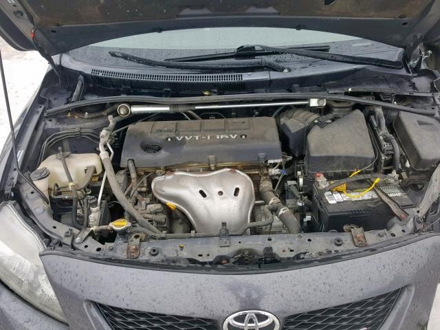 1NXBE40E99Z016521 - 2009 TOYOTA COROLLA XR GRAY photo 7