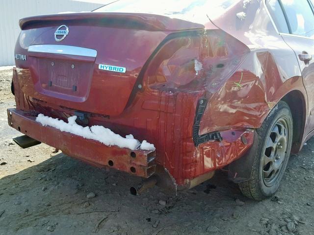 1N4CL21E18C166313 - 2008 NISSAN ALTIMA HYB RED photo 9