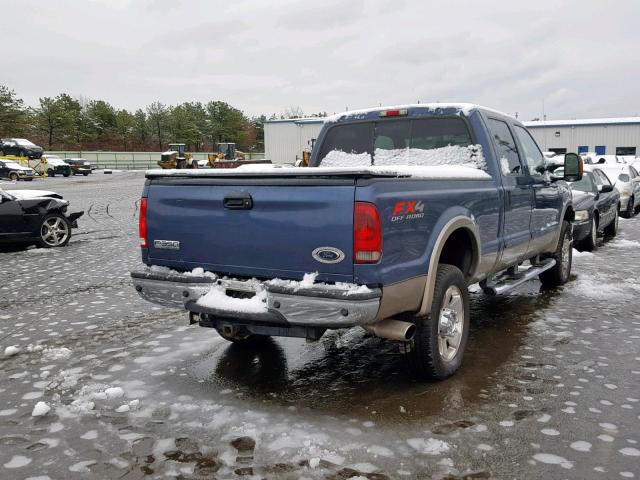 1FTWW31P95EA46491 - 2005 FORD F350 SRW S BLUE photo 4