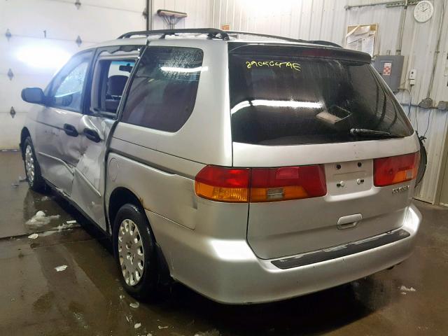 2HKRL18503H501630 - 2003 HONDA ODYSSEY LX SILVER photo 3