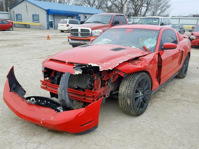 1ZVBP8CH9A5127173 - 2010 FORD MUSTANG GT RED photo 2