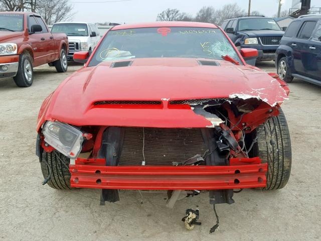 1ZVBP8CH9A5127173 - 2010 FORD MUSTANG GT RED photo 9