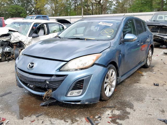 JM1BL1H54A1170671 - 2010 MAZDA 3 S TURQUOISE photo 2