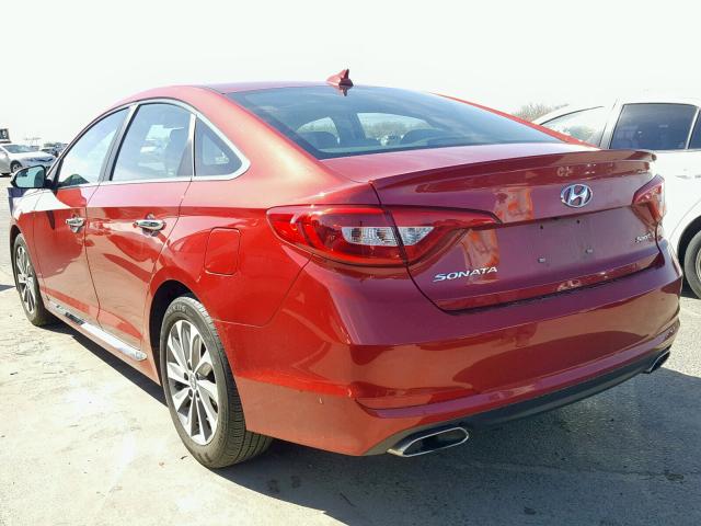 5NPE34AF8HH515740 - 2017 HYUNDAI SONATA SPO RED photo 3