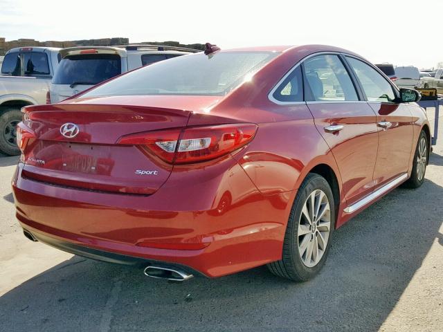 5NPE34AF8HH515740 - 2017 HYUNDAI SONATA SPO RED photo 4