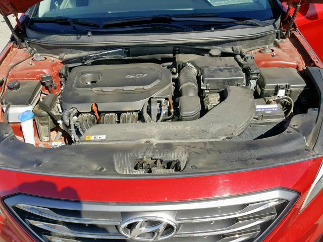 5NPE34AF8HH515740 - 2017 HYUNDAI SONATA SPO RED photo 7