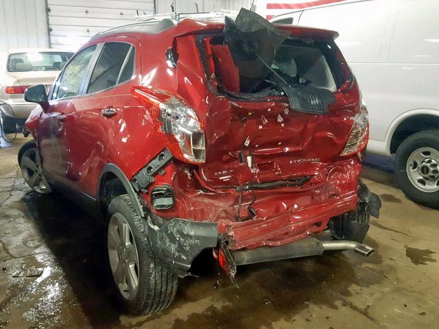 KL4CJGSB3FB164304 - 2015 BUICK ENCORE RED photo 3