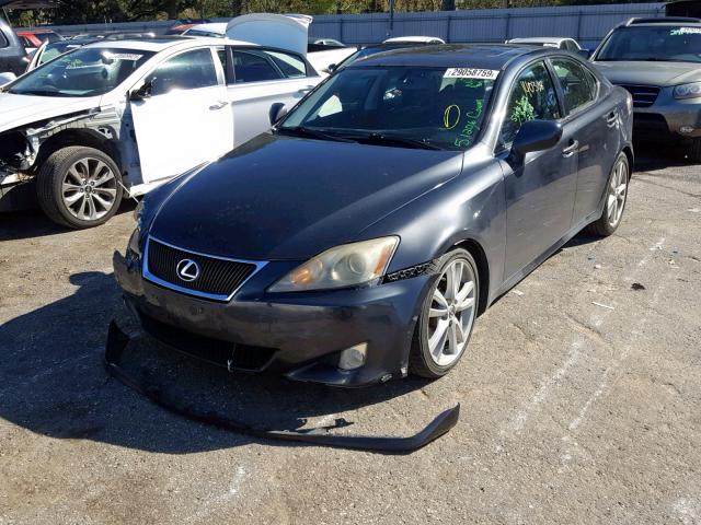 JTHBK262572025335 - 2007 LEXUS IS 250 GRAY photo 2