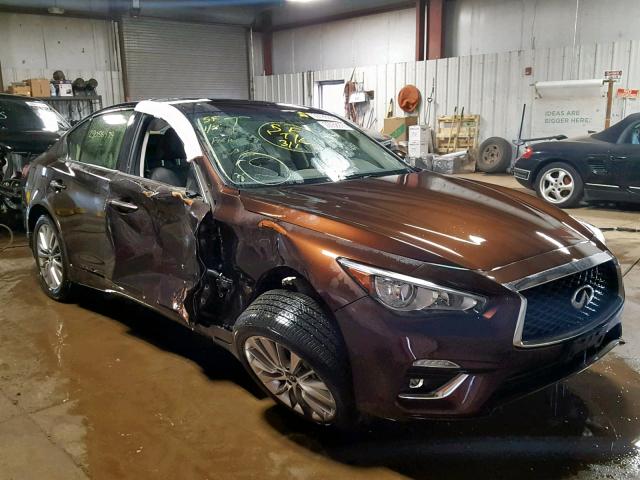 JN1EV7AR6JM441674 - 2018 INFINITI Q50 LUXE BURGUNDY photo 1