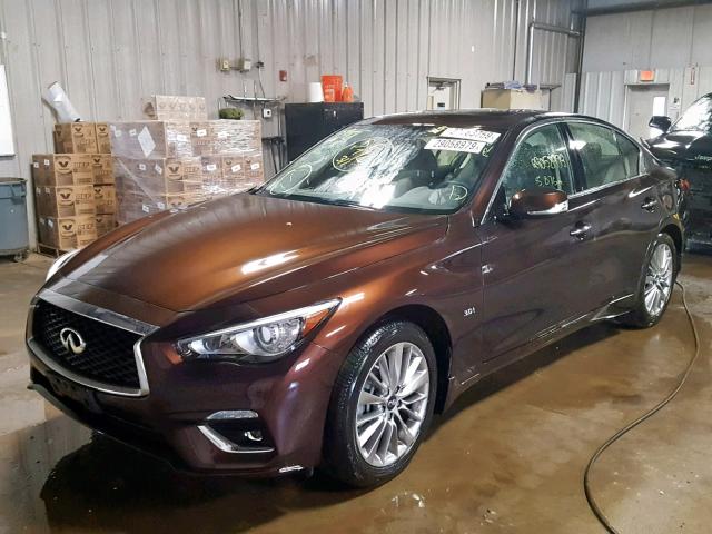 JN1EV7AR6JM441674 - 2018 INFINITI Q50 LUXE BURGUNDY photo 2