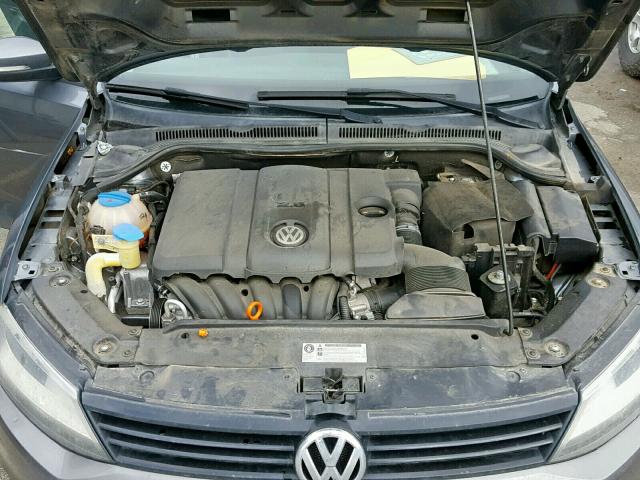 3VWDZ7AJ9BM340381 - 2011 VOLKSWAGEN JETTA SE CHARCOAL photo 7