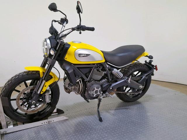 ML015ANMXFT001154 - 2015 DUCATI SCRAMBLER YELLOW photo 4