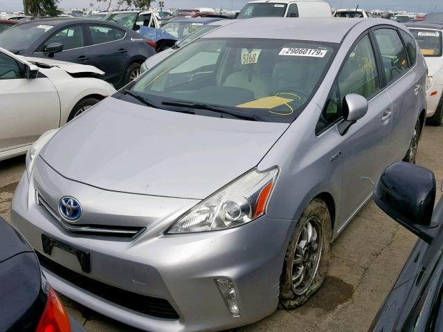 JTDZN3EU1D3189445 - 2013 TOYOTA PRIUS V SILVER photo 2