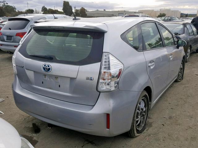 JTDZN3EU1D3189445 - 2013 TOYOTA PRIUS V SILVER photo 4