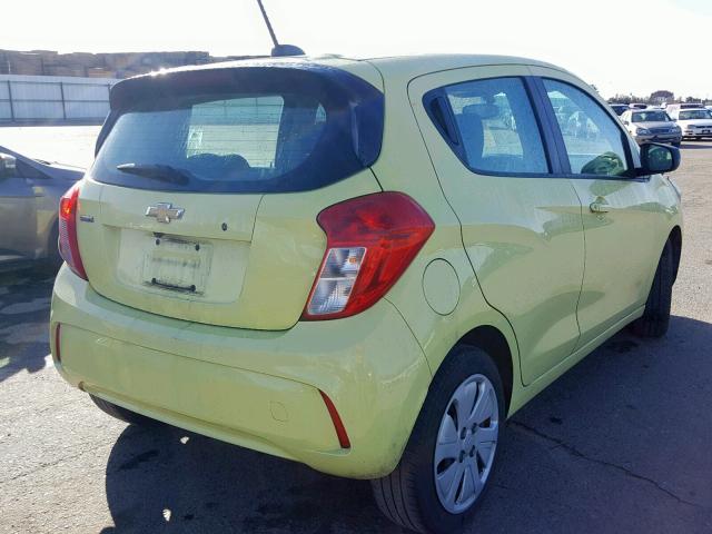 KL8CB6SA0HC720482 - 2017 CHEVROLET SPARK LS YELLOW photo 4