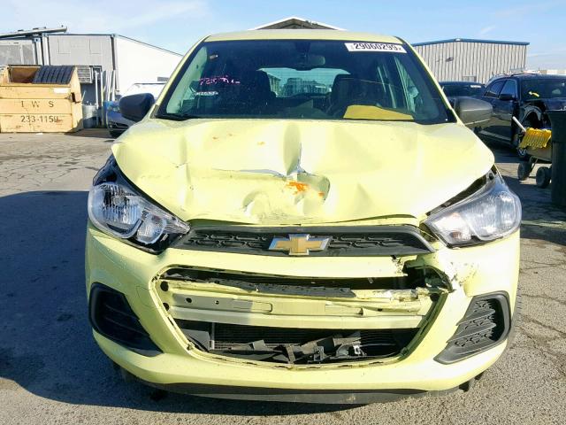 KL8CB6SA0HC720482 - 2017 CHEVROLET SPARK LS YELLOW photo 9