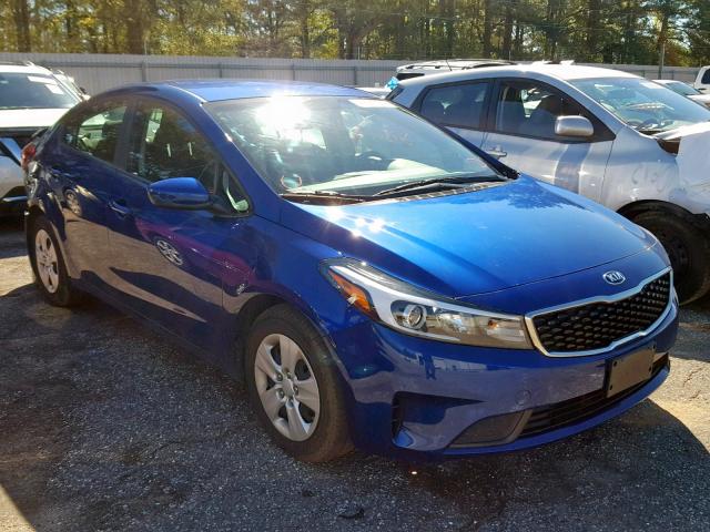 3KPFL4A74HE123064 - 2017 KIA FORTE LX BLUE photo 1