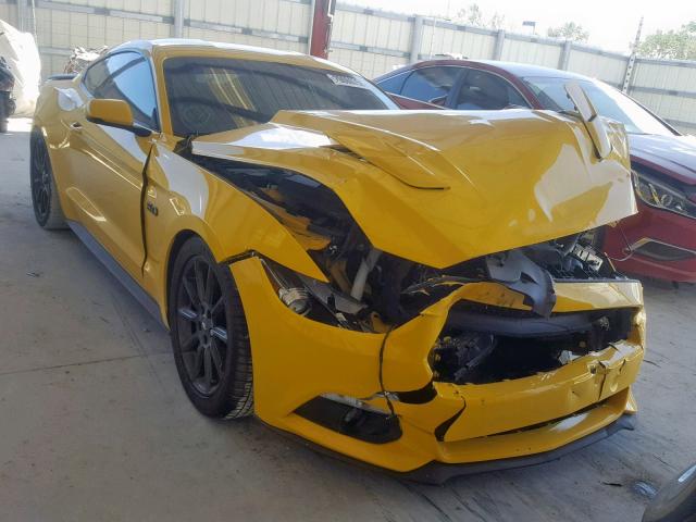 1FA6P8CF4G5298477 - 2016 FORD MUSTANG GT YELLOW photo 1