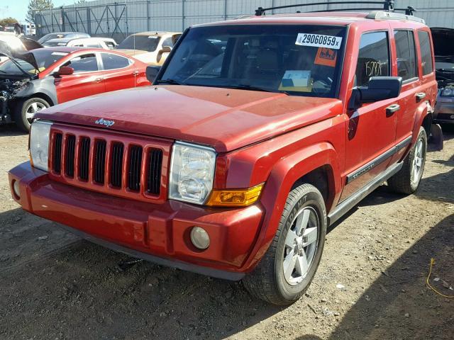 1J8HG48K06C272351 - 2006 JEEP COMMANDER RED photo 2