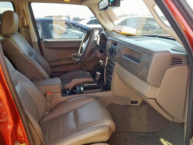 1J8HG48K06C272351 - 2006 JEEP COMMANDER RED photo 5