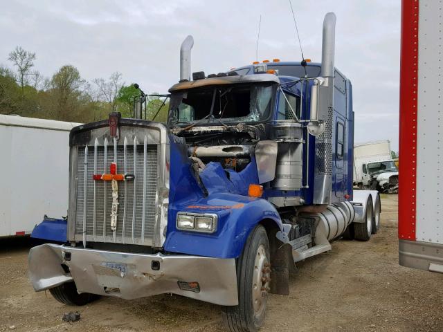 1XKWD49X4CJ333570 - 2012 KENWORTH CONSTRUCTI BLUE photo 2