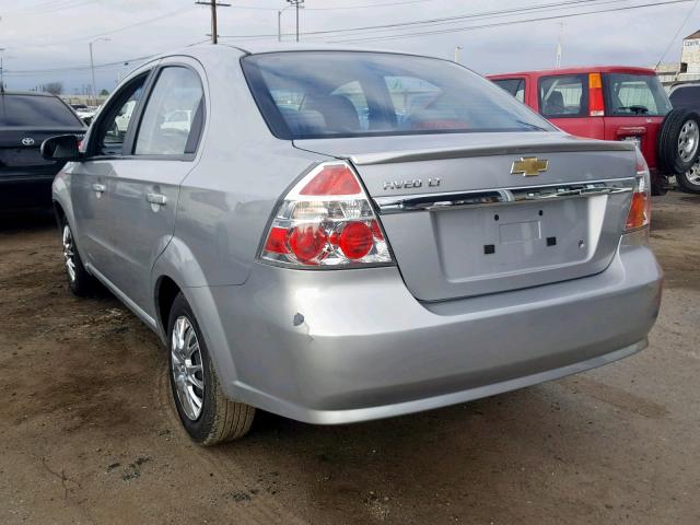 KL1TD5DE8AB120601 - 2010 CHEVROLET AVEO LS SILVER photo 3