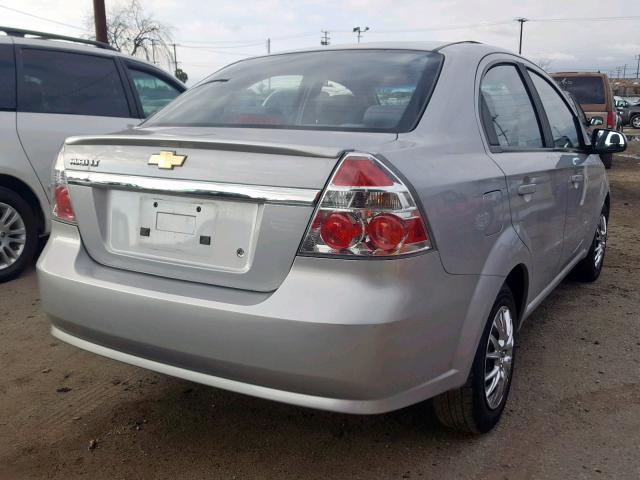 KL1TD5DE8AB120601 - 2010 CHEVROLET AVEO LS SILVER photo 4